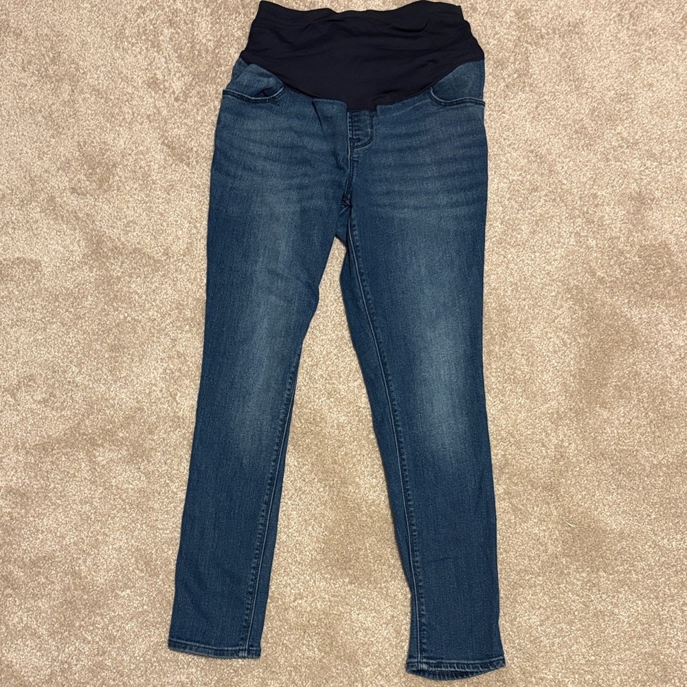 Old Navy Women's Dark Blue Maternity Skinny Jeans